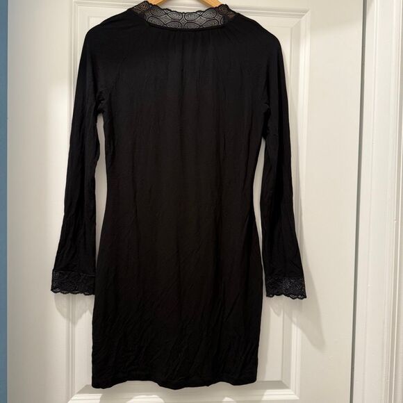 Cosabella Long Sleeve Pajama Dress with Lace Trim Size M - Picture 4 of 4